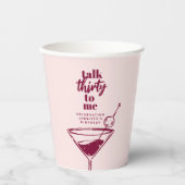 30ste verjaardag Cocktail Party Papieren Bekers (Voorkant)