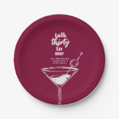 30ste verjaardag Cocktail Party Papieren Bordje (Voorkant)