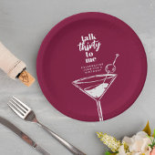 30ste verjaardag Cocktail Party Papieren Bordje
