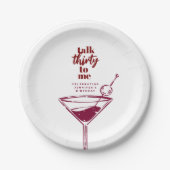 30ste verjaardag Cocktail Party Papieren Bordje (Voorkant)