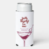 30ste verjaardag Cocktail Party Seltzer Blikjeskoeler (Seltzer Voorkant)