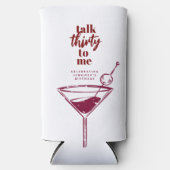 30ste verjaardag Cocktail Party Seltzer Blikjeskoeler (Voorkant)