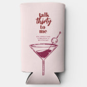 30ste verjaardag Cocktail Party Seltzer Blikjeskoeler (Voorkant)