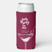 30ste verjaardag Cocktail Party Seltzer Blikjeskoeler (Seltzer Voorkant)