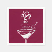 30ste verjaardag Cocktail Party Servet (Voorkant)