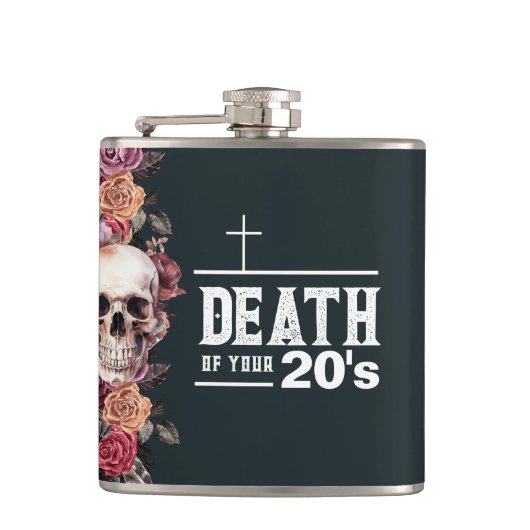 30ste verjaardag: "Dood van je 20ste" Heupfles (Voorkant)