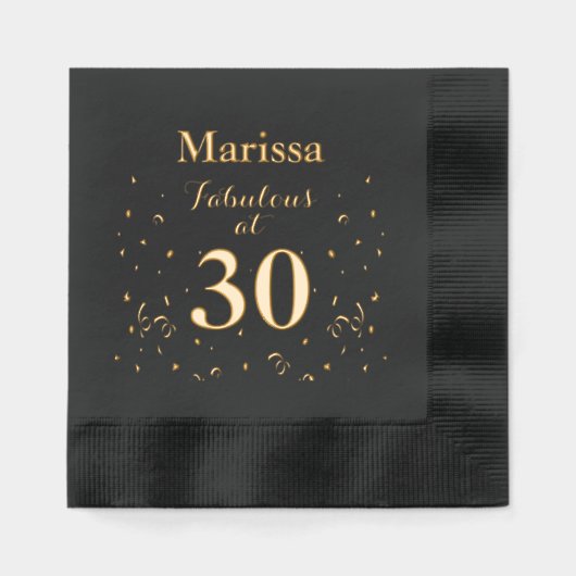 30ste verjaardag Fabulous op 30 Folie Servetten (Voorkant)