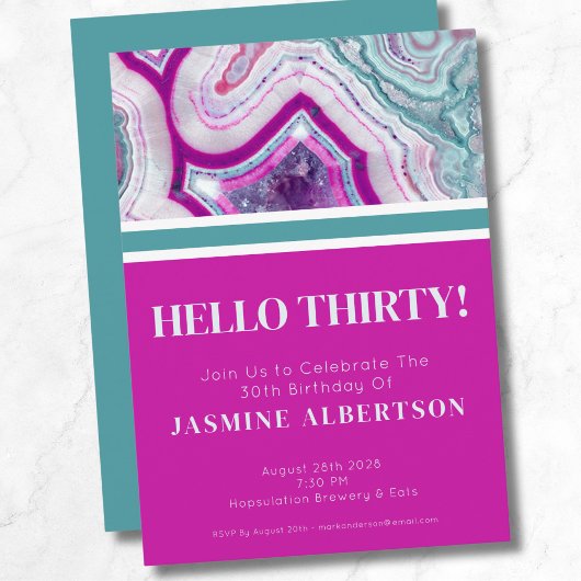 30ste verjaardag feest kaart