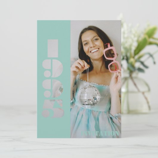 30ste verjaardag foto geboren in 1995 Uitnodiging (Staand voorkant)