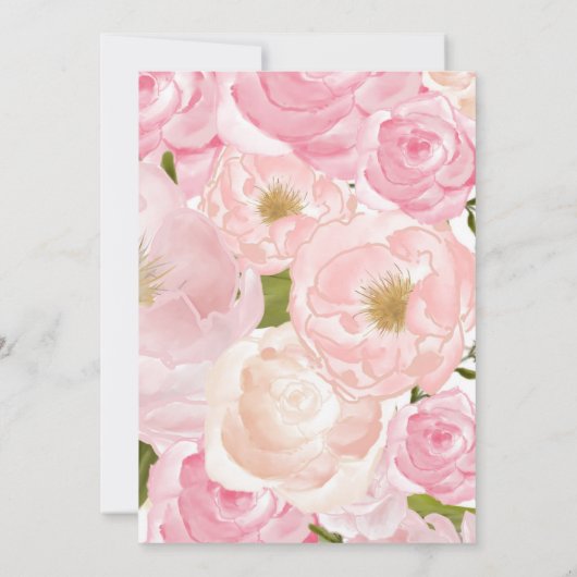 30ste verjaardag: Mooie Florale uitnodiging, Kaart (Achterkant)