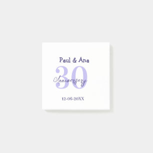 30ste verjaardag paarse vetgedrukte letter naam ee post-it® notes