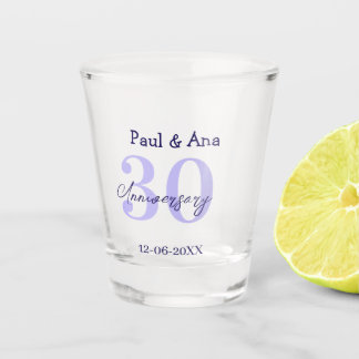 30ste verjaardag paarse vetgedrukte letter naam ee shot glas