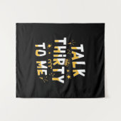 30ste verjaardag | Praat Dertig Met Me Wandkleed (Voorkant (horizontaal))