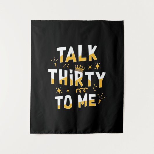 30ste verjaardag | Praat Dertig Met Mij Wandkleed (Voorkant)