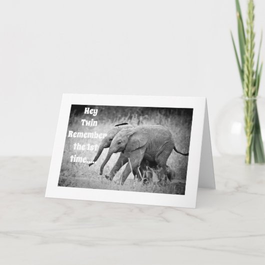 30ste VERJAARDAG VAN MIJN "TWEELING" KAART (Voorkant)