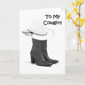 "30ste" VERJAARDAG WENST MIJN COWGIRL! Kaart (Gele Bloem)