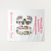 30ste Verjaardagsfeest Foto Collage Achtergrond Ro Wandkleed (Voorkant (horizontaal))