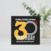 30ste Verjaardagsfeest Modern Grote Cijfers A03A Kaart (Staand voorkant)
