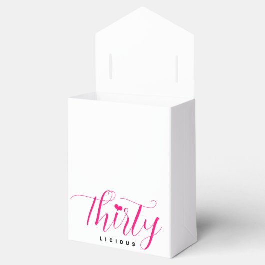 30ste verjaardagsfeestje dertig roze dertiglegaal  bedankdoosjes (Geopend)