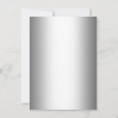 30ste verjaardagsfeestje - Retro Zilver Zwart Kaart (Achterkant)