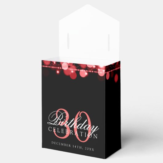 30ste verjaardagsfeestje Sparkles Red Bedankdoosjes (Geopend)