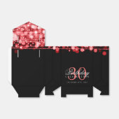 30ste verjaardagsfeestje Sparkles Red Bedankdoosjes (Uitgevouwen)