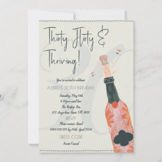 30ste VERJAARDAGSUITNODIGING! DERTIG, FLIRTEND EN Kaart