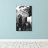 30ter Rue Gassendi Paris Black White Canvas (Insitu (Houten vloer))