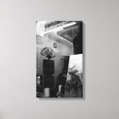 30ter Rue Gassendi Paris Black White Canvas Afdruk (Voorkant)