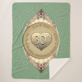 30th & 12th Pearl Bruiloft Jubileum Deken (Voorkant)