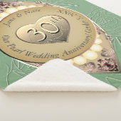 30th & 12th Pearl Bruiloft Jubileum Deken (3/4)