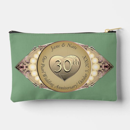 30th/12th Pearl Bruiloft Jubileum Etui (Achterkant)