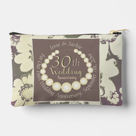 30th/12th Pearl Floral Print Cut Naaizak Etui (Achterkant)