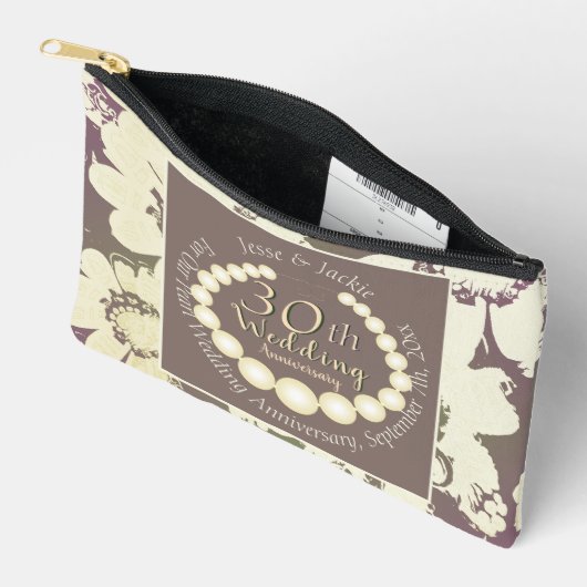 30th/12th Pearl Floral Print Cut Naaizak Etui (Open)