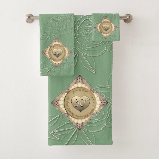 30th/12th Pearl Jubileum Handdoek (Insitu)