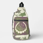 30th/12th Pearl Jubileum Print Cut Naaizak Sling Bag (Voorkant)