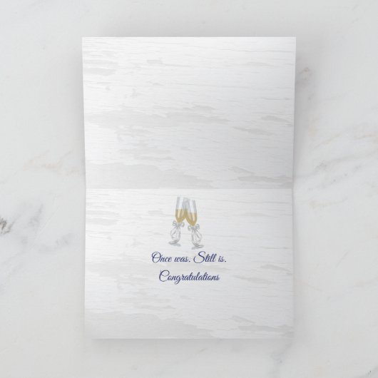 30th Anniversary Blue Rose and Pearls Kaart (Binnen)