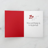 30th Anniversary Cat With Red Heart Kaart (Binnen)