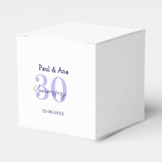 30th anniversary purple bold letter name simple re bedankdoosjes