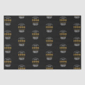 30th Birthday 1996 Black Gold Chic Elegant Tissuepapier (Voorkant)