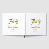 30th birthday add name date year gold template thi gastenboek (Volledig)