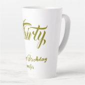 30th birthday add name date year gold template thi latte mok (Rechterhoek)