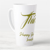 30th birthday add name date year gold template thi latte mok (Linkerhoek)