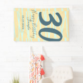 30th birthday add name date year yellow blue paste spandoek (Insitu)