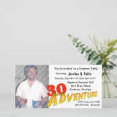 30th Birthday Adventure Party Photo Invitation (Staand voorkant)