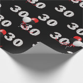 30th Birthday Balloon Bouquet Wrapping Paper Cadeaupapier (Hoek)