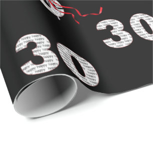 30th Birthday Balloon Bouquet Wrapping Paper Cadeaupapier