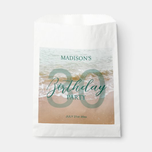 30th Birthday Beach Party Bedankzakje (Voorkant)