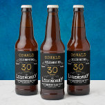 30th Birthday Black Gold Legendary Funny Bier Etiket<br><div class="desc">Een gepersonaliseerd elegant 30th birthday bierflesetiket dat gemakkelijk aan te passen is voor die speciale verjaardagsfeestgelegenheid.</div>