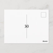 30th birthday bold letter name date simple minimal briefkaart (Achterkant)